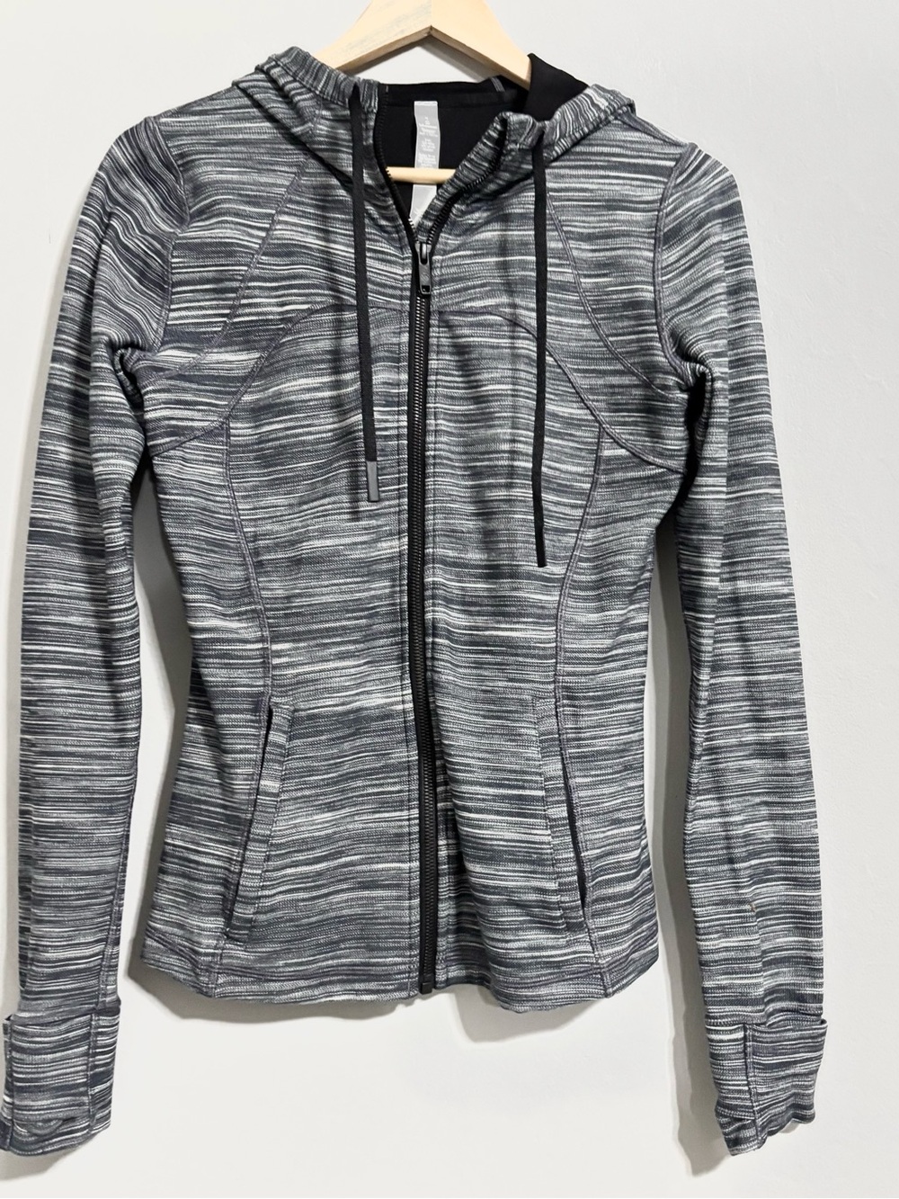 Lululemon Black and Grey Athletic Hoodie Jacket